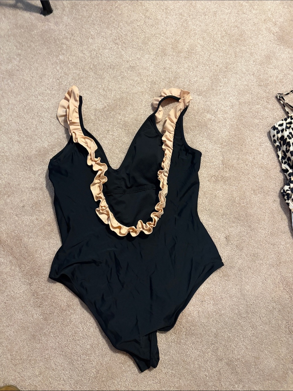 3 One-Piece Swimsuits Bundle — Black, White & Leopard - Picture 5 of 7